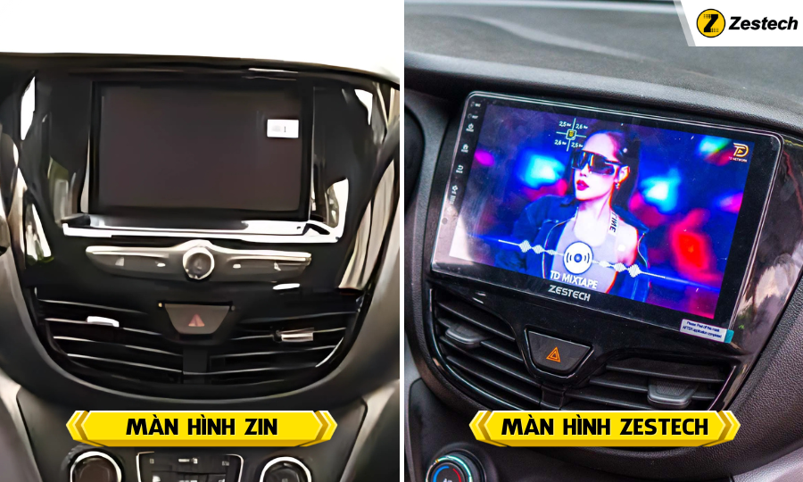 So sánh màn hình cho VinFast Fadil của Zestech và màn hình zin