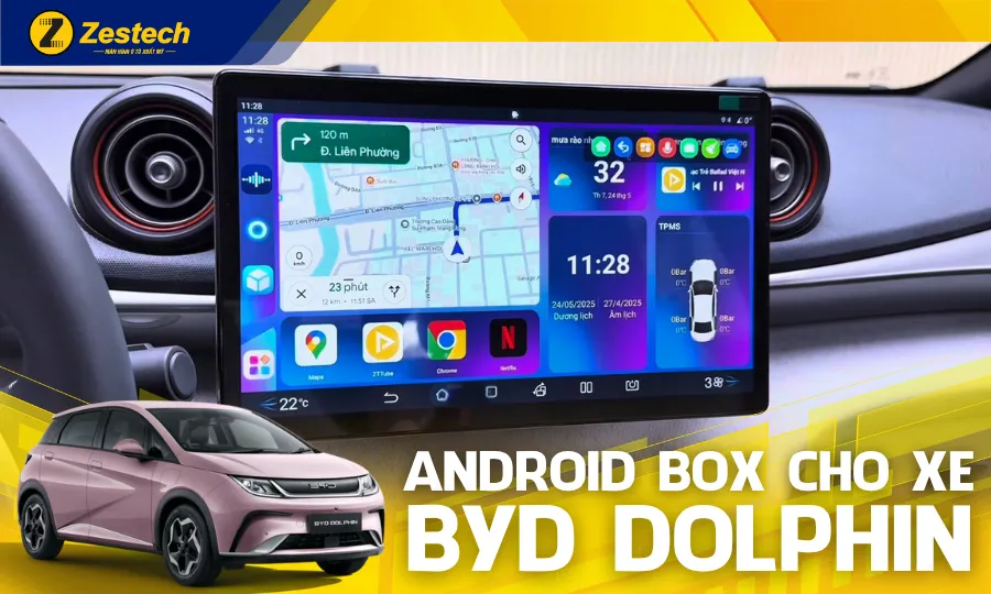 DX14 Plus – Android Box cho xe BYD Dolphin