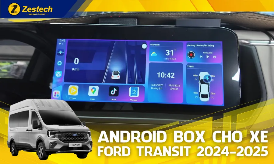 DX265 – Android Box cho xe Ford Transit 2024-2025