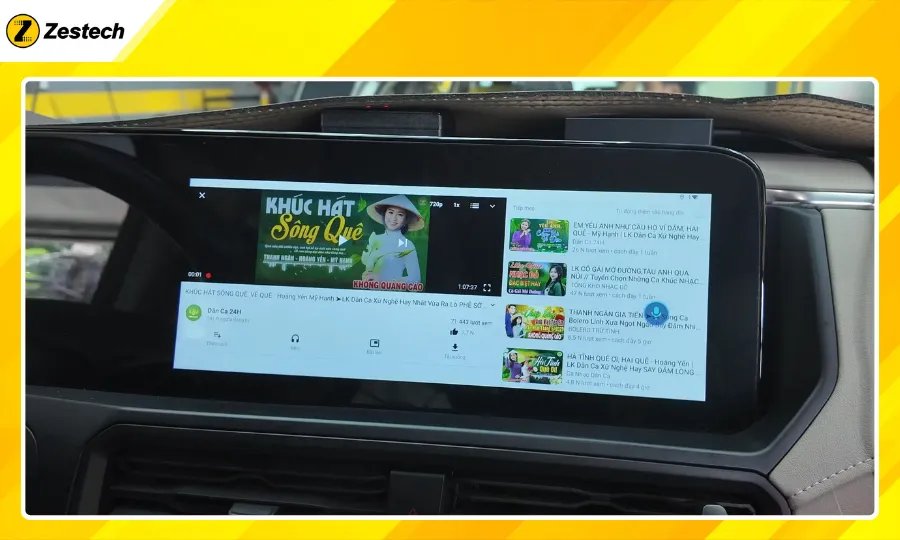Xem youtube không quảng cáo với Android Box cho xe Ford Transit 2024–2025