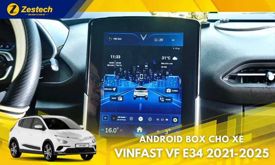 DX265 – Android Box cho xe Vinfast VF e34 2021-2025