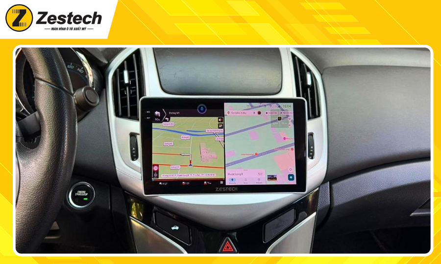Bản đồ trên màn hình ô tô cho xe Chevrolet Cruze 2016-2018