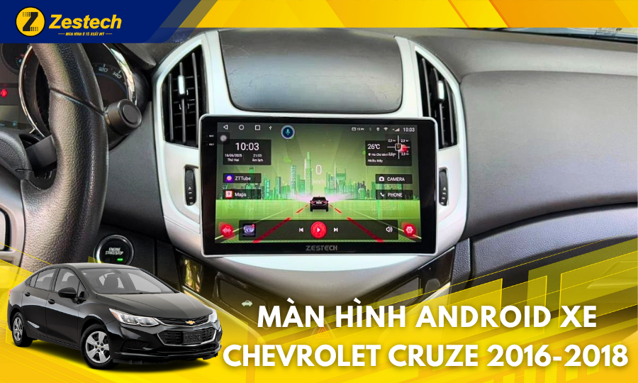 Z18 360 – Màn hình ô tô cho xe Chevrolet Cruze 2016-2018