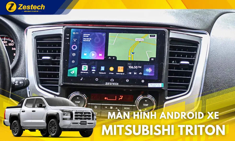ZX10+ Bản Cao Cấp – Màn hình ô tô cho xe Mitsubishi Triton 2020-2025