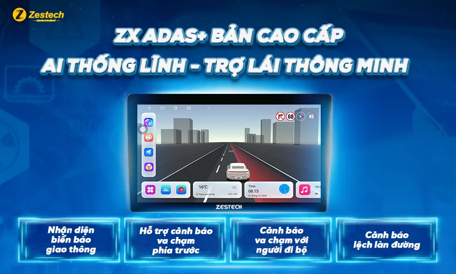 Siêu công nghệ AI ADAS trên Màn hình ZX ADAS+ Bản Cao cấp