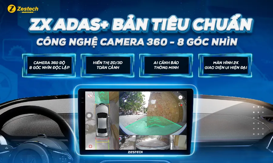 Công nghệ Camea 360 - 8 góc nhìn trên ZX ADAS+ Bản Tiêu chuẩn
