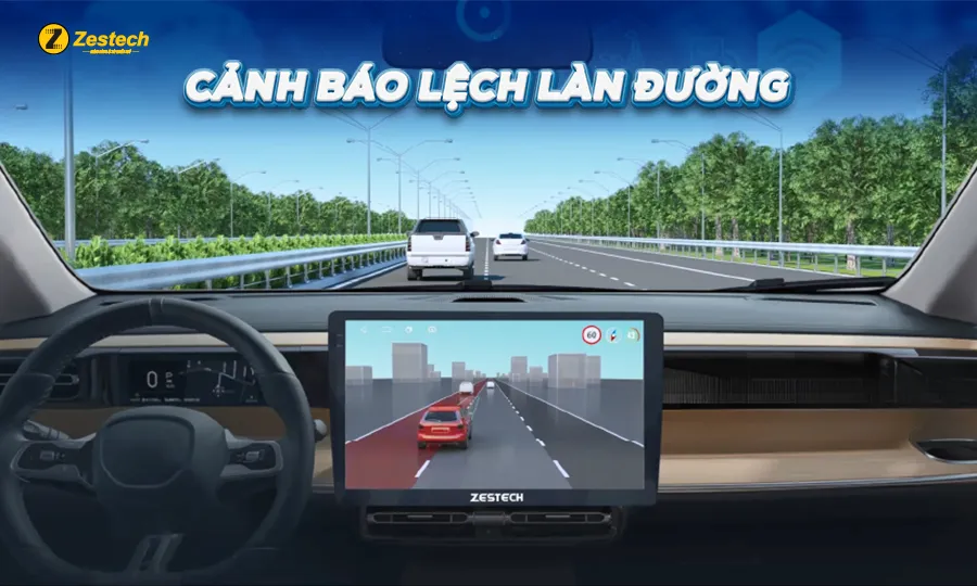 Tính năng cảnh báo khi xe đi lệch làn đường