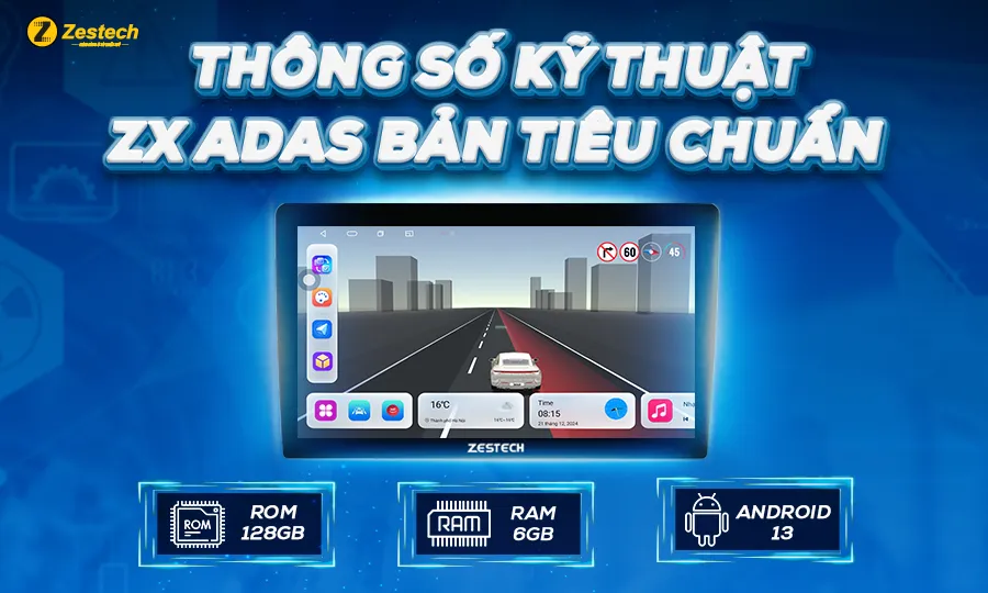Thông số kỹ thuật Màn hình ZX ADAS Bản Tiêu chuẩn