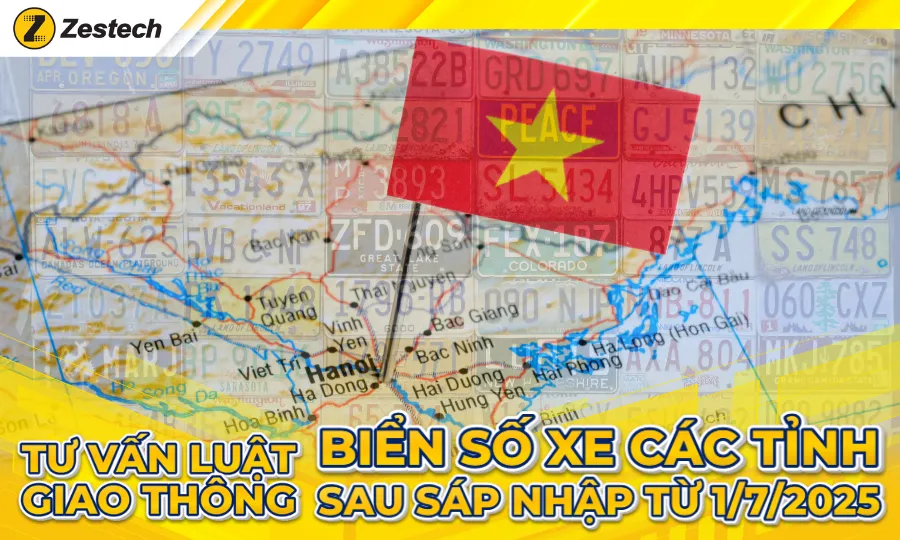 Biển số xe các tỉnh sau sáp nhập từ 01/07/2025 – Danh sách mới nhất