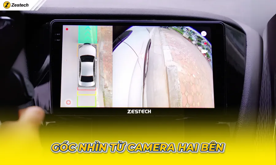 Camera 360 - 8 góc nhìn | Chế độ hiển thị camera hai bên