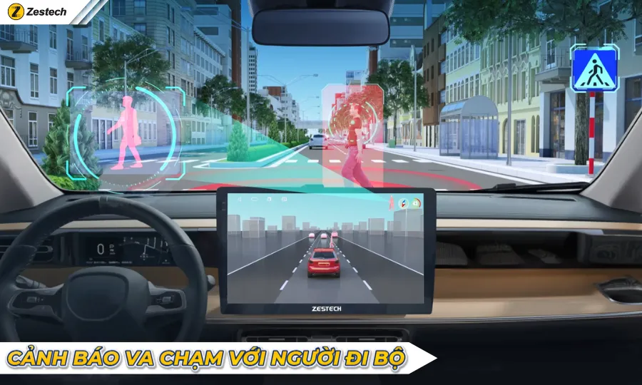Cảnh báo va chạm phía trước với người đi bộ