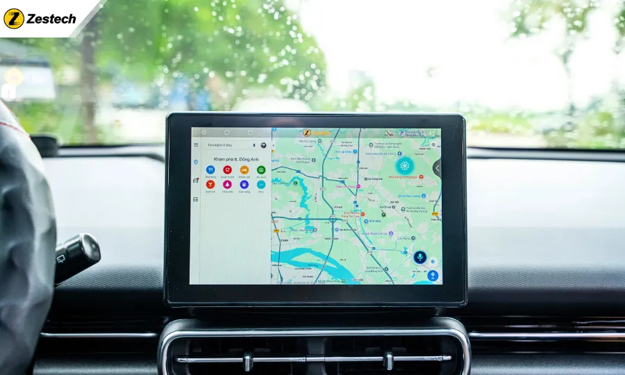 Màn hình Android cho xe Vinfast Limo Green-Bản đồ