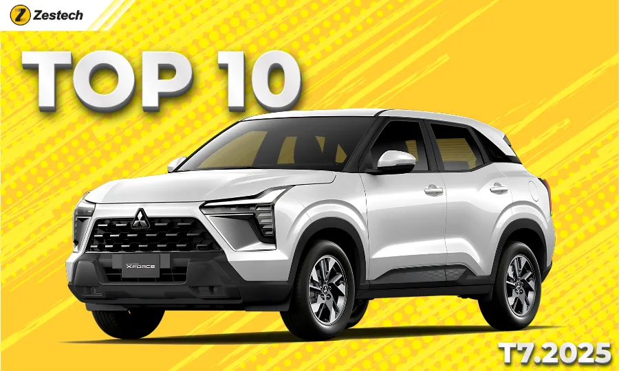 TOP 10 - Tháng 7.2025 | Mitsubishi Xforce với 1.185 xe