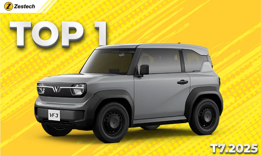 TOP 1 - Tháng 7.2025 | VinFast VF3 với 3.140 xe