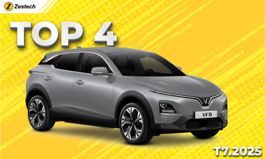 TOP 4 - Tháng 7.2025 | VinFast VF6 với 1.902 xe