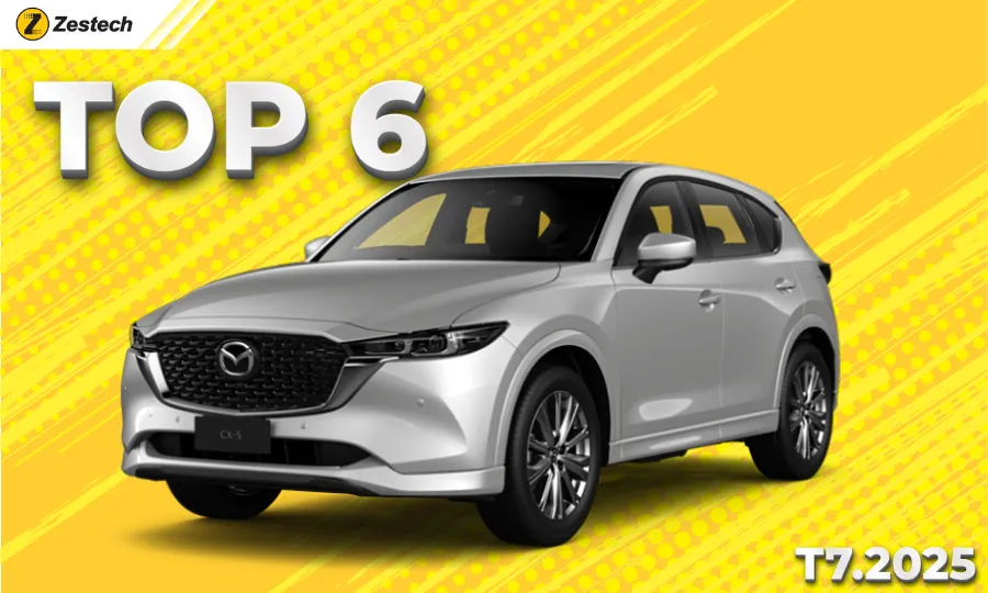 TOP 6 - Tháng 7.2025 | Mazda CX-5 với 1.586 xe