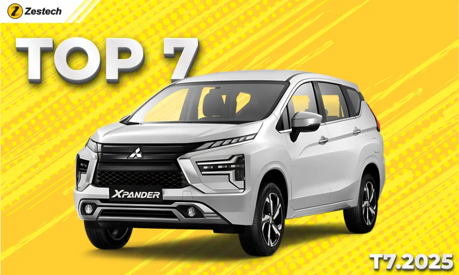TOP 7 - Tháng 7.2025 | Mitsubishi Xpander với 1.553 xe