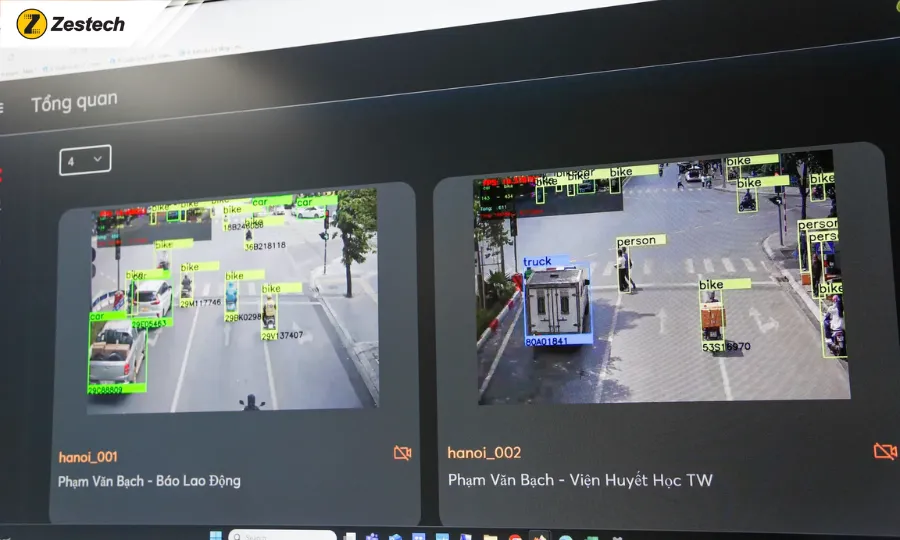 Camera AI giám sát giao thông giúp tiết kiệm nguồn nhân lực