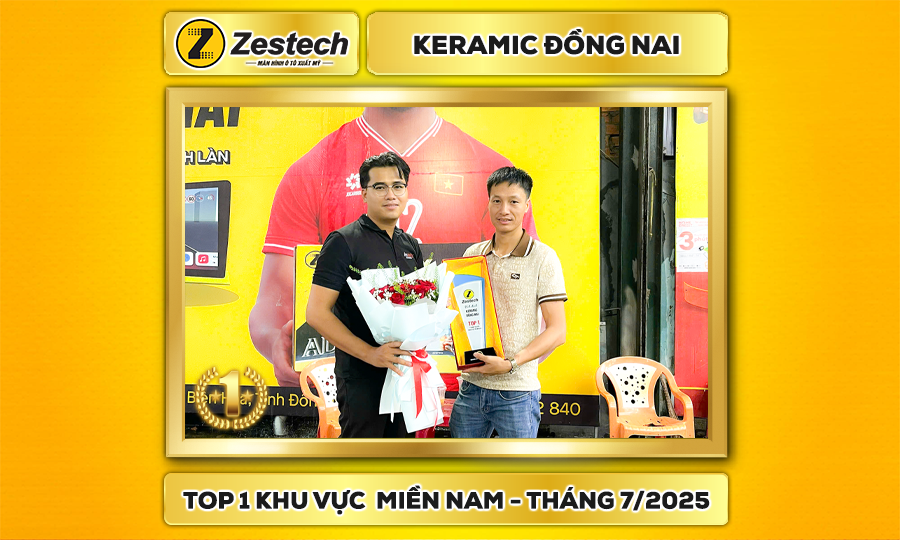 Keramic Đồng Nai – Đại lý xuất sắc tháng 7/2025 – Khu vực miền Nam