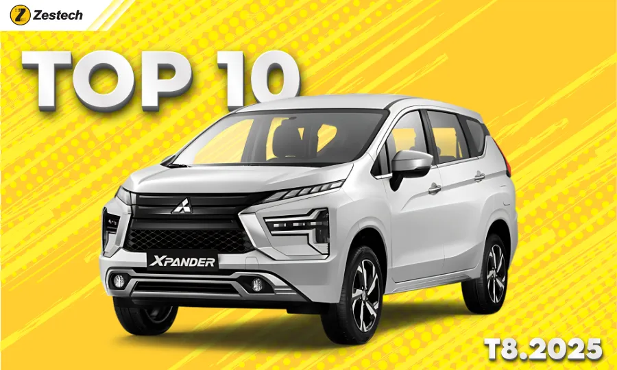 Mitsubishi Xpander khép lại Top 10 xe ô tô bán chạy nhất tháng 8/2025