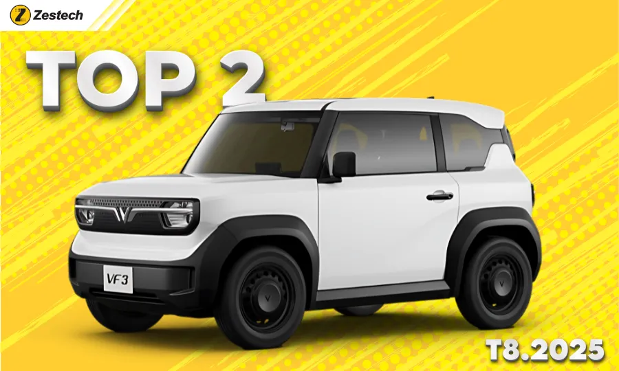 VinFast VF3 giữ vị trí Top 2 trong bảng xếp hạng ô tô bán chạy tháng 8/2025