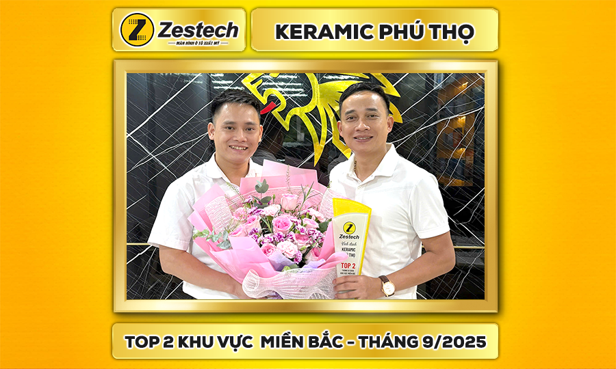 Keramic Phú Thọ – Đại lý xuất sắc tháng 9/2025 – Khu vực miền Bắc