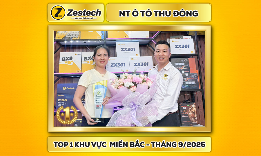 Vinh danh đại lý Zestech Thu Đông Auto – Top 1 khu vực miền Bắc tháng 9/2025