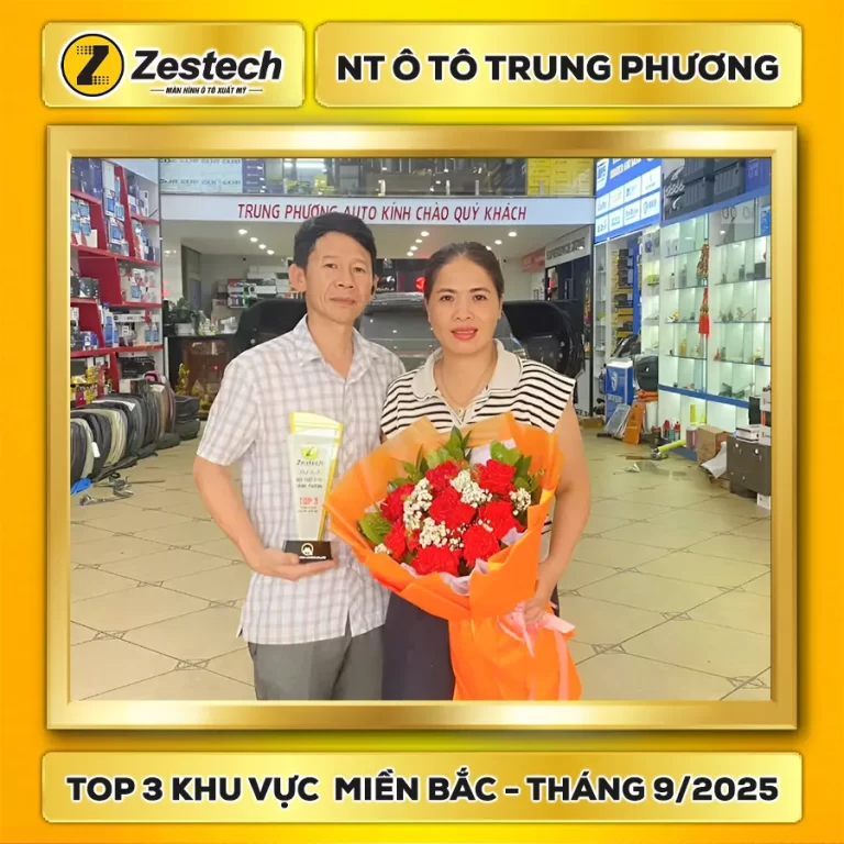 Zestech vinh danh Đại lý Trung Phương Auto – Top 3 xuất sắc nhất miền Bắc tháng 9/2025
