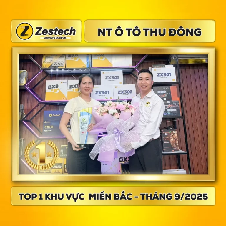 Vinh danh đại lý Zestech Thu Đông Auto – Top 1 khu vực miền Bắc tháng 9/2025