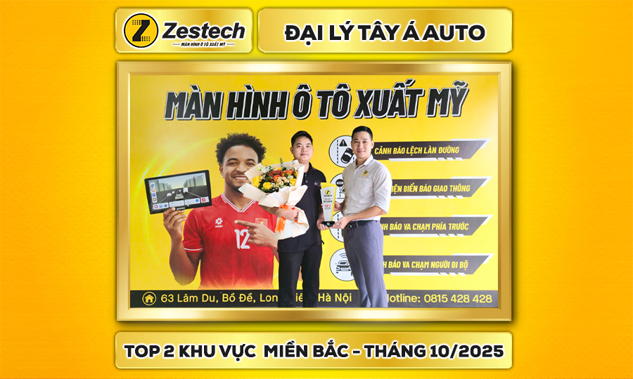 Vinh danh Tây Á Auto – Top 2 Đại lý xuất sắc tháng 10/2025 – Khu vực miền Bắc