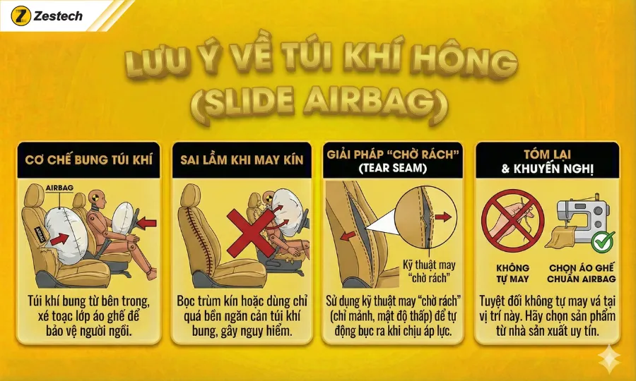 Hướng dẫn bọc ghế da ô tô tại nhà với 5 bước chuẩn kỹ thuật 12 Lưu ý "sống còn" về túi khí hông (Side Airbag)