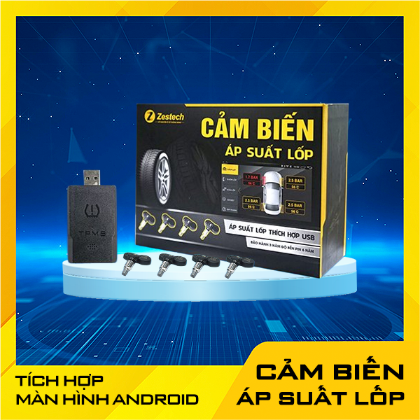 Cảm biến áp suất lốp tích hợp màn hình Android