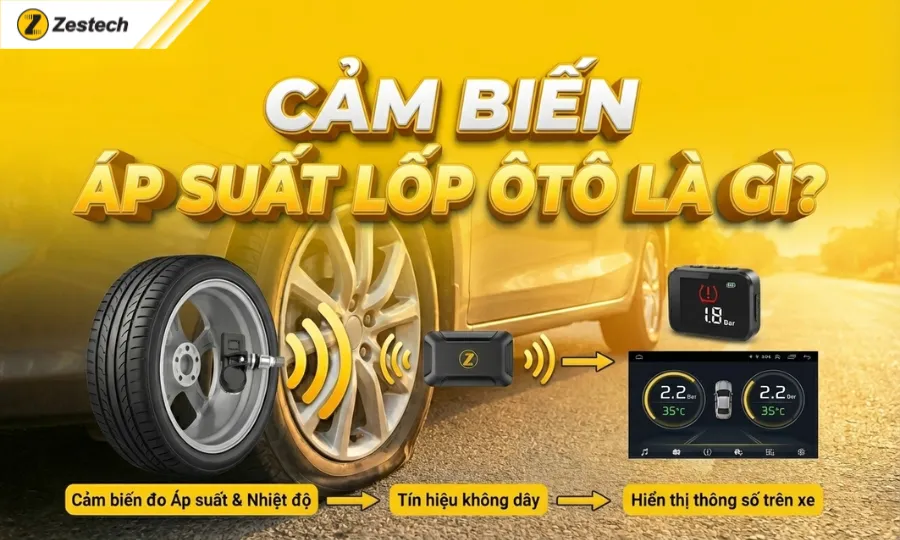 Cảm biến áp suất lốp ô tô: 4 lợi ích giúp lái xe an toàn 2 Giải nghĩa cảm biến áp suất lốp ô tô là gì