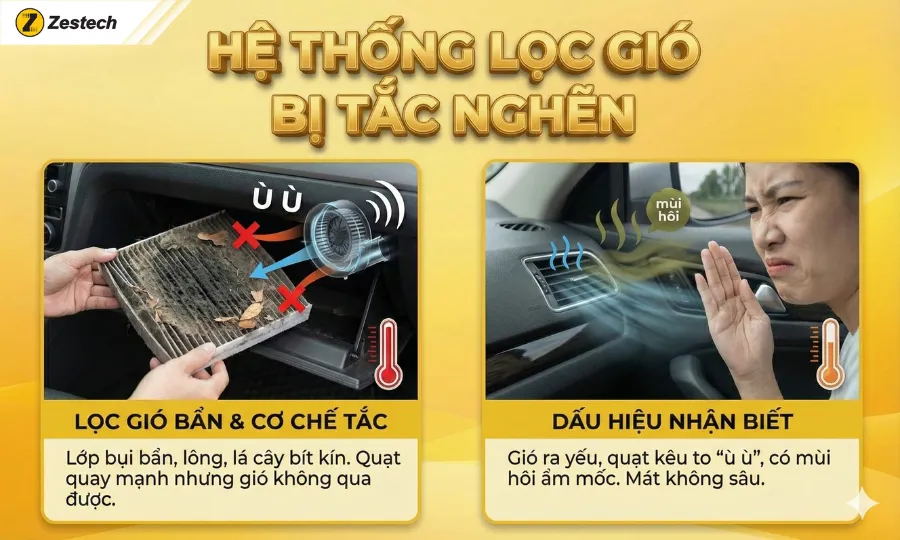Điều hòa không mát: 8 nguyên nhân và cách khắc phục 3 Điều hòa không mát do lọc gió bị tắc nghẽn