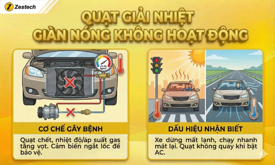 Điều hòa không mát: 8 nguyên nhân và cách khắc phục 9 Điều hòa không mát do quạt giải nhiệt dàn nóng không hoạt động