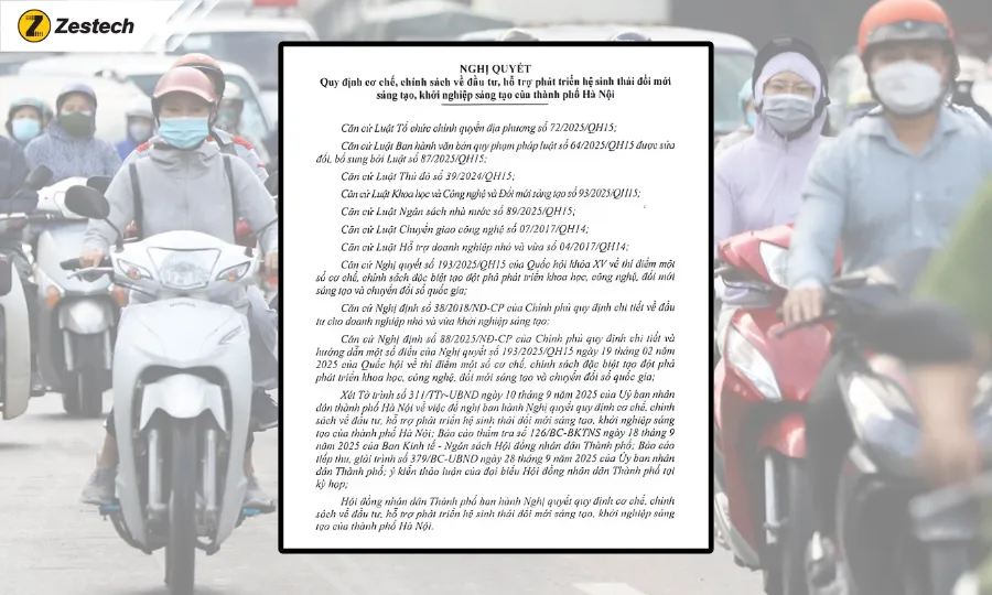 Nghị quyết số 35/2025/NQ-HĐND liên quan đến việc Hà Nội cấm xe máy xăng