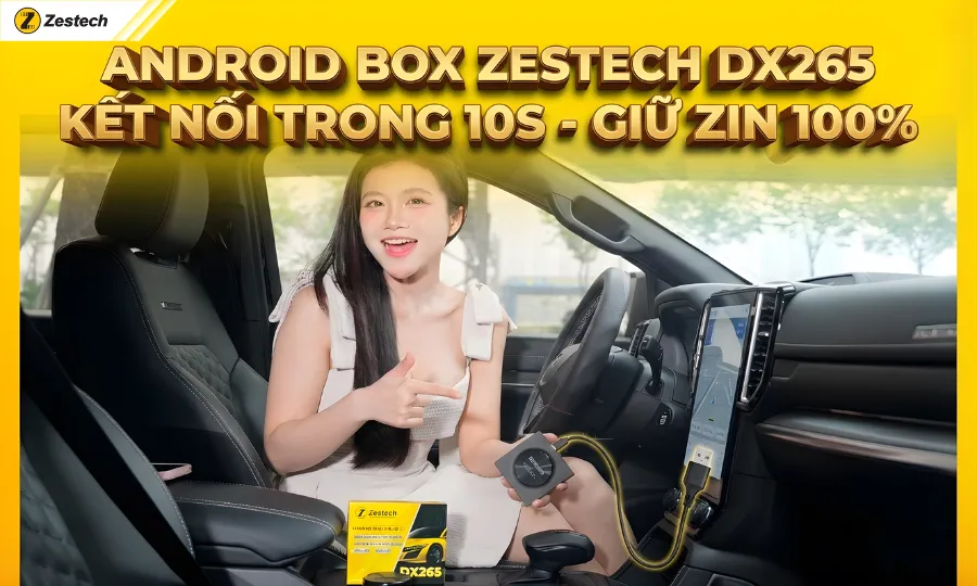 Đến Hải Khuê Auto lắp đặt Android Box Zestech DX265 2 Lắp đặt Zestech DX265: Cắm giắc zin 100%, hoàn thiện sau 10 giây