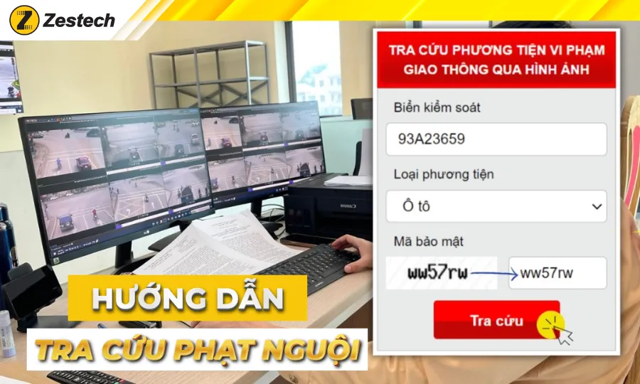 Hướng dẫn tra cứu phạt nguội