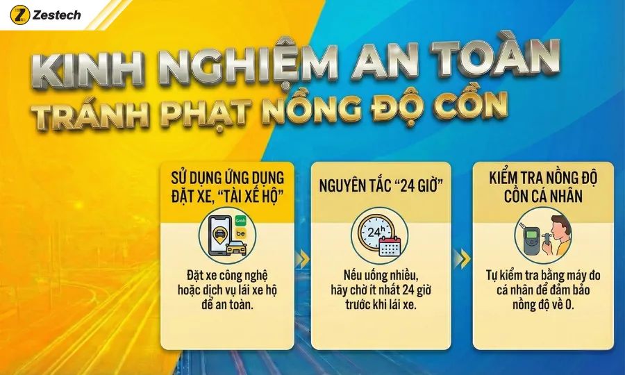 Mức phạt nồng độ cồn 2026: "Cú đấm thép" từ quy định trừ điểm bằng lái 6 Kinh nghiệm an toàn tránh phạt nồng độ cồn
