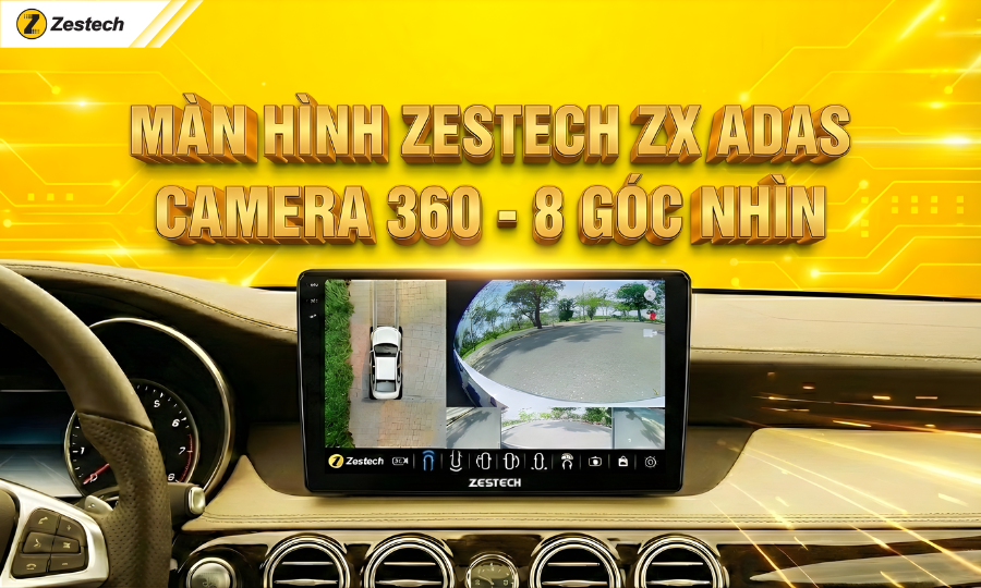 Series màn hình liền cam 360 ZX ADAS sở hữu 8 góc nhìn đột phá
