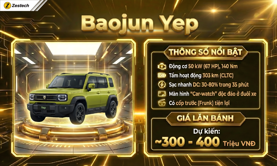 Baojun Yep - "Tiểu G-Class" của thế giới ô tô điện mini