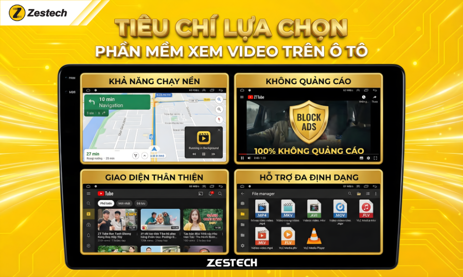 Tiêu chí chọn phần mềm xem video chuẩn cho ô tô
