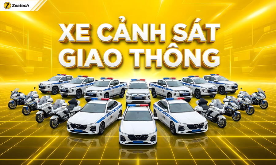Xe cảnh sát giao thông: Tổng hợp các loại xe & Quy định mới