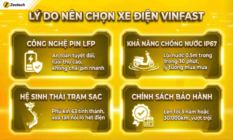 Vì sao nên chọn xe điện VinFast thay vì xe đạp điện trôi nổi?