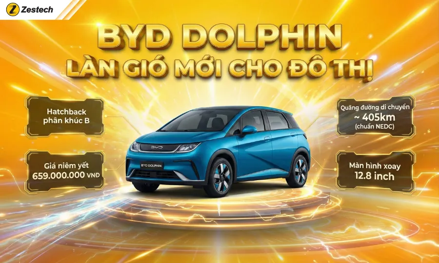 Xe điện BYD - "Kẻ soán ngôi" Tesla với những công nghệ đột phá 5 BYD DOLPHIN