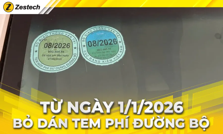 Chính thức bỏ dán tem phí đường bộ trên kính lái từ 1/1/2026 1 Bỏ dán tem phí đường bộ