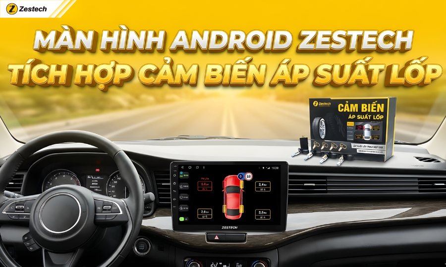 Cảm biến áp suất lốp van trong Zestech tích hợp màn hình oto 5 Sự khác biệt của Cảm biến áp suất lốp Zestech: "Thông minh & Đồng bộ"