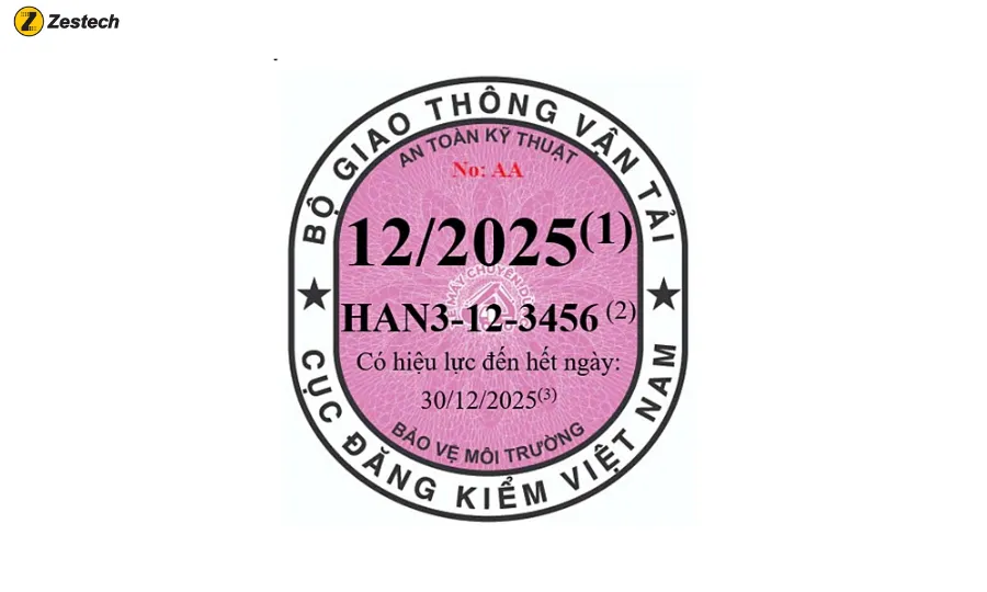 Cách nhận biết màu tem kiểm định xe điện, xe động cơ đốt trong 4 Màu tem kiểm định xe máy chuyên dùng