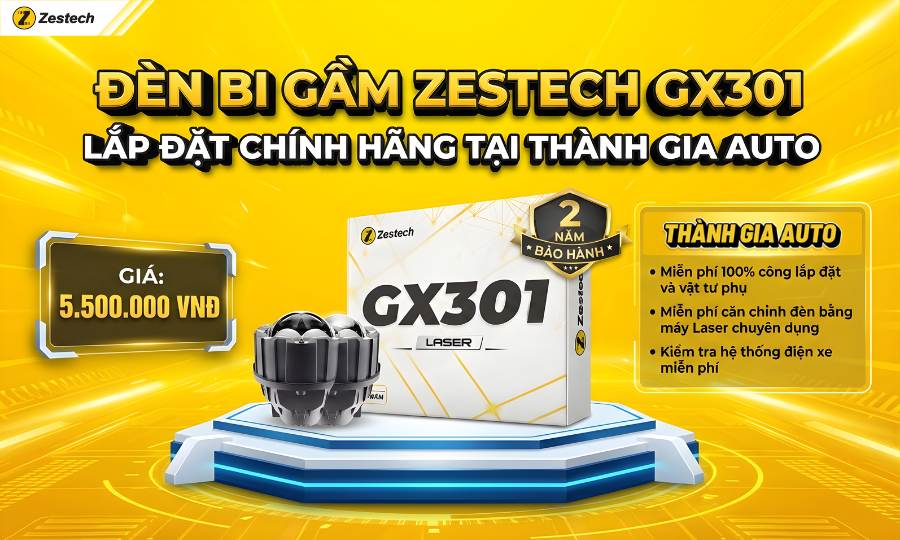 Thành Gia Auto: Nâng cấp Đèn Bi Gầm Zestech GX301 siêu sáng 5 Báo giá Đèn Bi Gầm Zestech GX301 tại Thành Gia Auto