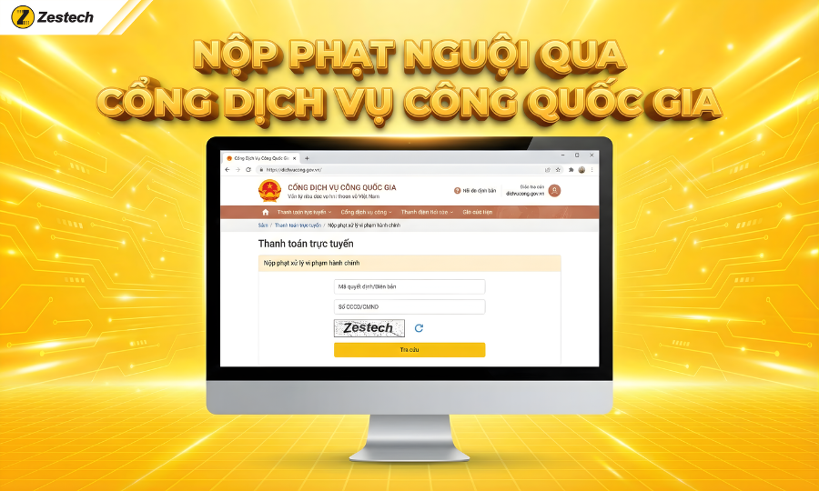 Hướng dẫn tra cứu phạt nguội Hà Nội với 4 cách nhanh & chuẩn 10 Nộp phạt trực tuyến qua Cổng Dịch vụ công Quốc gia